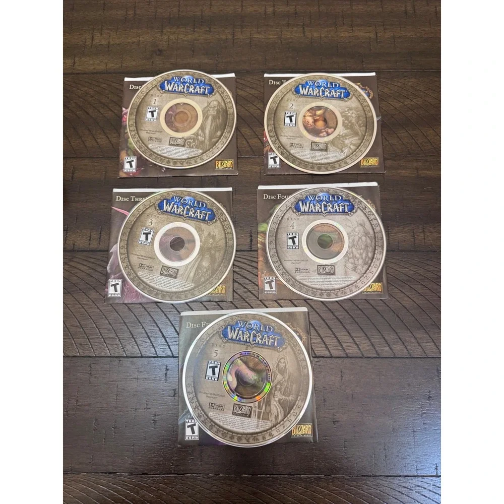 World of Warcraft‎ PC Big Box Original 5 Disc Set Blizzard 2004 Windows Mac WoW